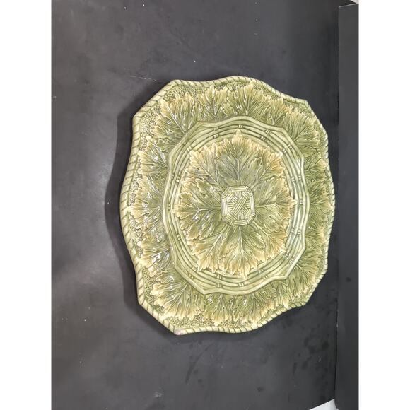 Fitz & Floyd Leaf Platter, Bella Vista 14" Serving‎ Platter, Handcrafted, Flawed - Picture 1 of 10